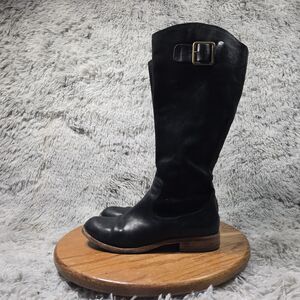 Kork Ease Womens Size 7.5M Black/Brown Leather Knee High Heeled Riding Boots